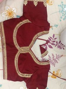 Maroon Embroidered Blouse