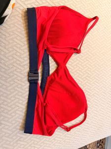 Tommy Hilfiger Red Triangle Bikini Top