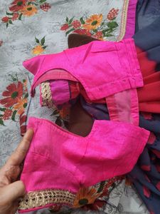 Beautiful Heavy Border Saree with Stitched Blouse