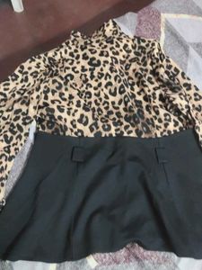 Leopard Print Shirt Dress