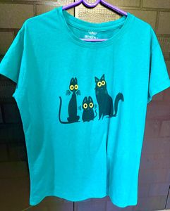 Fabflee tshirt(2) Teal &amp; Flourosent green