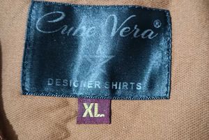 Men's Brown Cotton Shirt