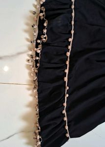 Elegant Black Embroidered Ethnic Gown
