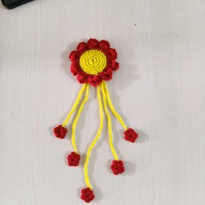 Handmade Crochet Flower Hair Clip