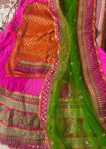 Meena Bazaar, Free Size, Semi Stiched Lehenga Chol