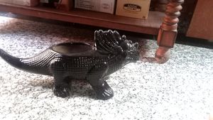 Brand New Black Ceramic Dinosaur Planter Pot -