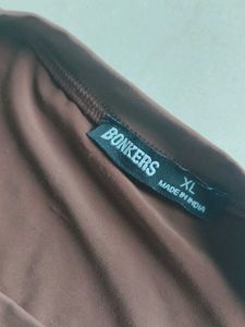Basic Brown Short-Sleeve Top