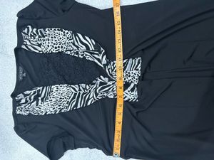 Chic Black &amp; White Print Dress