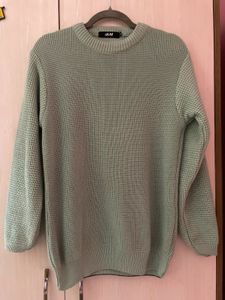 Sage Green Unisex Knit Sweater