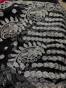 Elegant Black & Silver Saree