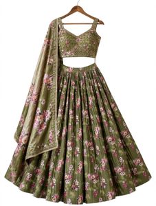 Beautiful Floral Lehenga Choli Set