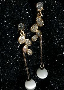 Elegant Drop Earrings with Pearl AD