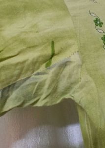 Green Floral Kurta Set