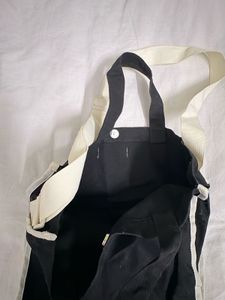 Stylish Black Canvas Tote Bag
