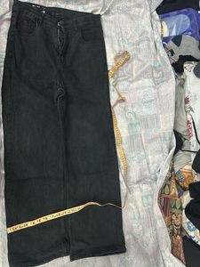 Washed Classic Black Denim Jeans