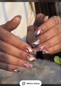 Festive Nail Art and cat eye