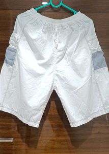 Striped white co-ords set Shirt n shorts