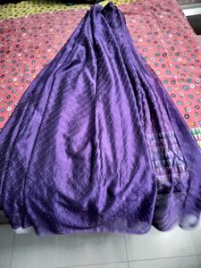 Beautiful Saree In Purple 💜 Colour