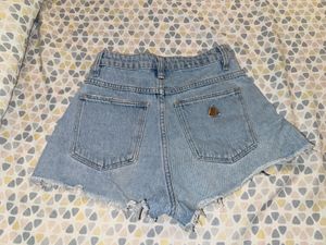 high waist Distressed Denim Shorts