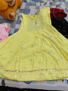 Yellow Embroidered Kurta Suit