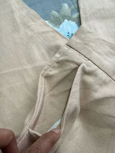 Marks &amp; Spencer Linen Blend Straight-Leg Trousers