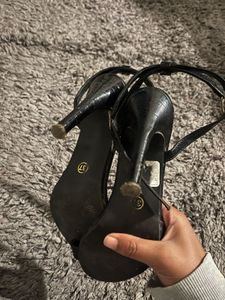Chic Black Strappy Heels