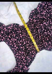 Lolita Floral Puff Sleeve Tiered Dress
