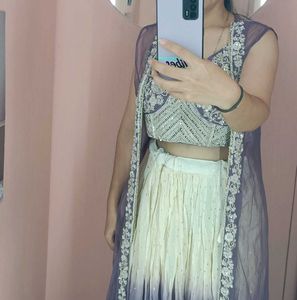 Designer Ombre Embroidered lehenga set