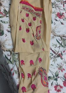 Heavy Partywear Suit With Embrioder Work On Lower