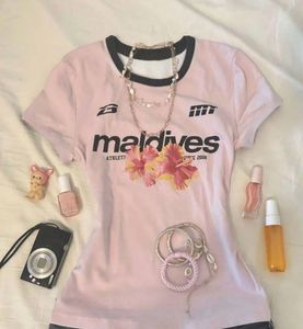 Pink Maldives Graphic T-Shirt