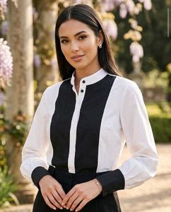 B&W Button-Up Top 🖤🤍
