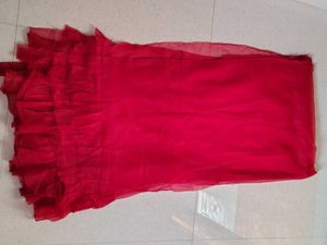 Stunning Sequined Blouse &amp; Red Lehenga Set