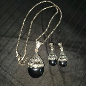Oxidised Silver Necklace And Earrings Jewellery