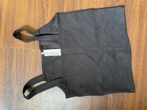 Black Cropped Tank Top with zipper Accent