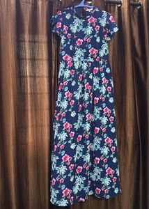 Floral blue maxi dress