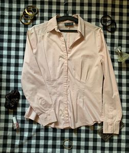 Elegant Pink Button-Up Blouse