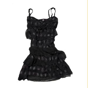 Black Tiered Ruffle Dress