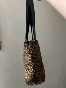 vintage Leopard Print Shoulder Bag