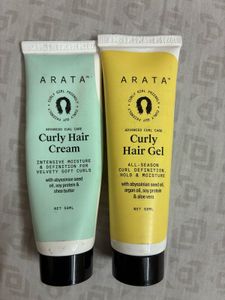 Arata Curly Hair Cream &amp; Gel Set