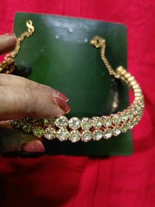 Very Beautiful Two Line Stone Necklace