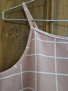 Cute Pink Plaid Crop Top