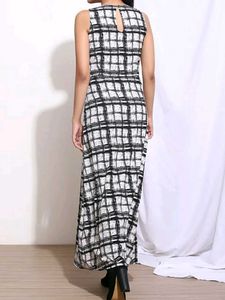 ⚽️Checkered Sleeveless Maxi Dress