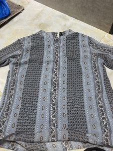 Bohemian Patterned Smocked Tunic Top