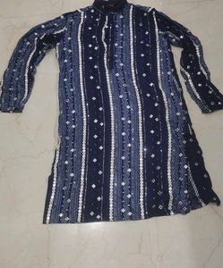Stunning Navy Blue Sequin Kurta
