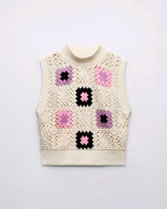 Zara Crochet Patchwork Sleeveless Top