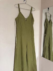 Olive Green Wide Leg Jumpsuit