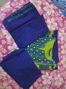 Blue & Green Kurta Set