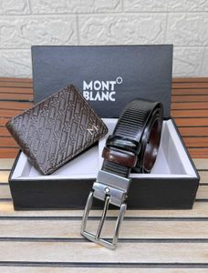 Mont Blanc Belt and Wallet Set