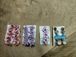 Cute Floral Hair Clips &amp; Earrings Set