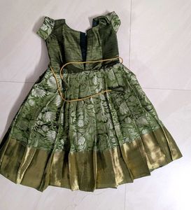 Beautiful Green Silk Frock